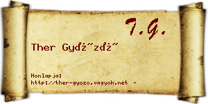Ther Győző névjegykártya